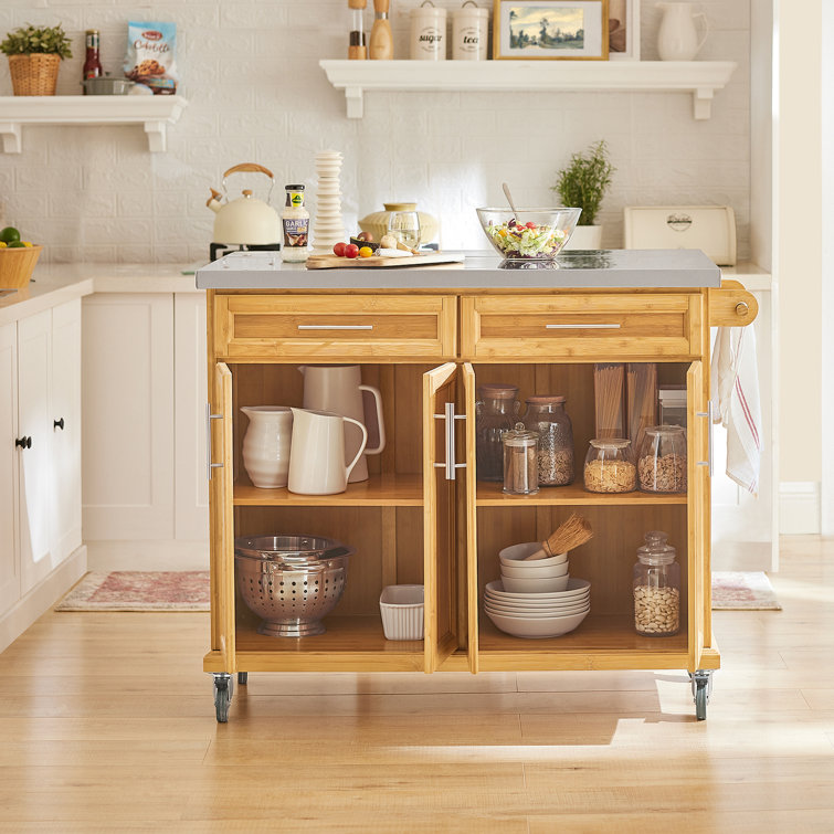 Brambly Cottage Kenwood 107Cm Wide Rolling Kitchen Trolley with